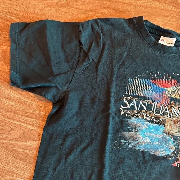 Vintage Carnival San Juan Puerto Rico Black T-Shirt Size XL - Picture 3 of 14